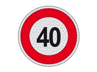 DISCO ADESIVO LIMITE VELOCITA' 40 KM/H DISCO ADESIVO LIMITE VELOCITA' 40 KM/H