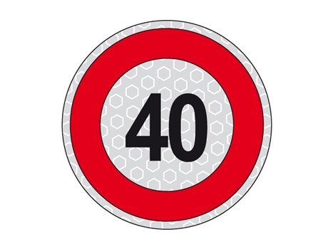 DISCO ADESIVO LIMITE VELOCITA' 40 KM/H