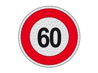 DISCO ADESIVO LIMITE VELOCITA' 60 KM/H DISCO ADESIVO LIMITE VELOCITA' 60 KM/H