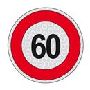 DISCO ADESIVO LIMITE VELOCITA' 60 KM/H