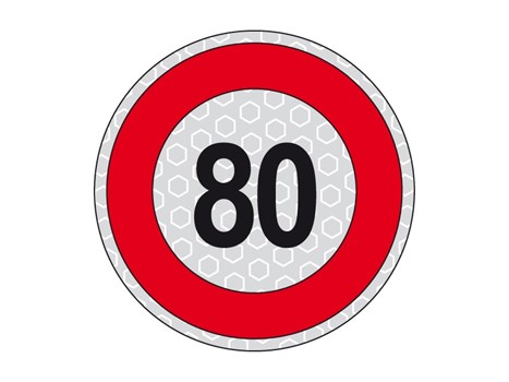 DISCO ADESIVO LIMITE VELOCITA' 80 KM/H