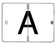 TABELLA PIEGHEVOLE  'A' 300 X 400 MM - SUPPORTO IN ALLUMINIO