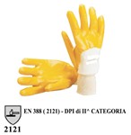 GUANTI COTONE RIVESTITI NBR GIALLO TG. 9