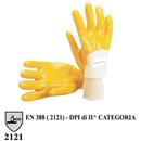 GUANTI COTONE RIVESTITI NBR GIALLO TG. 9