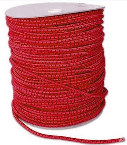 BOBINA CORDA ELASTICA 200 m. ROSSA 8 mm.