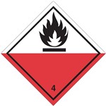 ADESIVO CL.4 SOSTANTE INFIAMMABILI SPONTANEE 30X30 ADESIVO CL.4 SOSTANTE INFIAMMABILI SPONTANEE 30X30