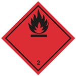 ADESIVO CL. 2 GAS INFIAMMABILI 30X30 ADESIVO CL. 2 GAS INFIAMMABILI 30X30