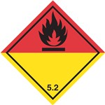 ADESIVO CL.5.2 COMBURENTI O PEROSSIDI ORGANICI 30X30