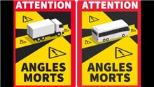 ADESIVO ANGOLO MORTO "ANGLES MORTS" MISURA 25X17CM - CAMION